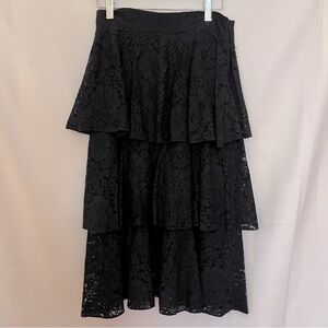 Zara navy lace skirt